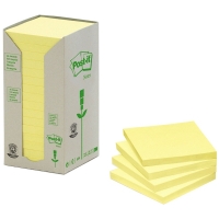 3M Post-it tour de notes recyclées 76 x 76 mm (pack de 16) - jaune 654-1T 201390