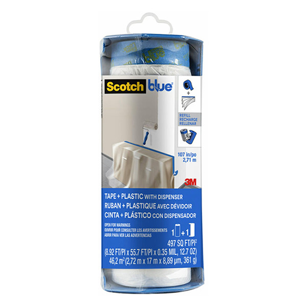 3M ScotchBlue dévidoir pour ruban de masquage pré-adhésivé 2,72 m x 17 m 7100197947 280056 - 1