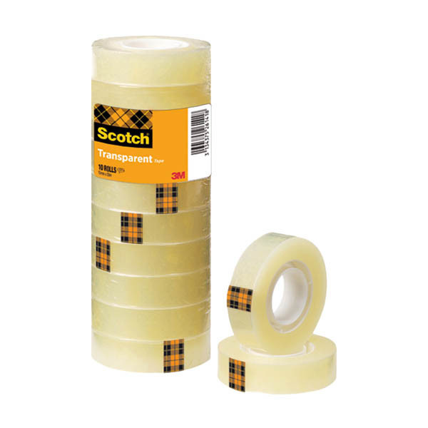 3M Scotch 508 ruban adhésif standard 15 mm x 33 m (10 rouleaux) 214538 - 1