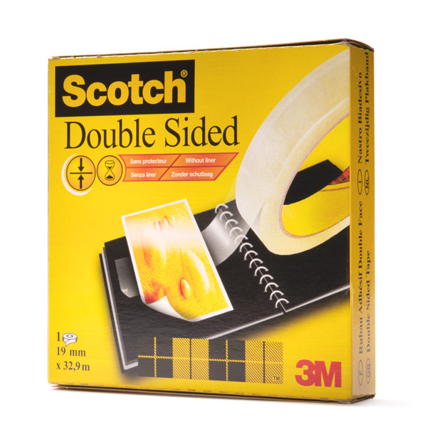 3M Scotch 665 ruban adhésif double face 19 mm x 33 m 6651933 201434 - 1