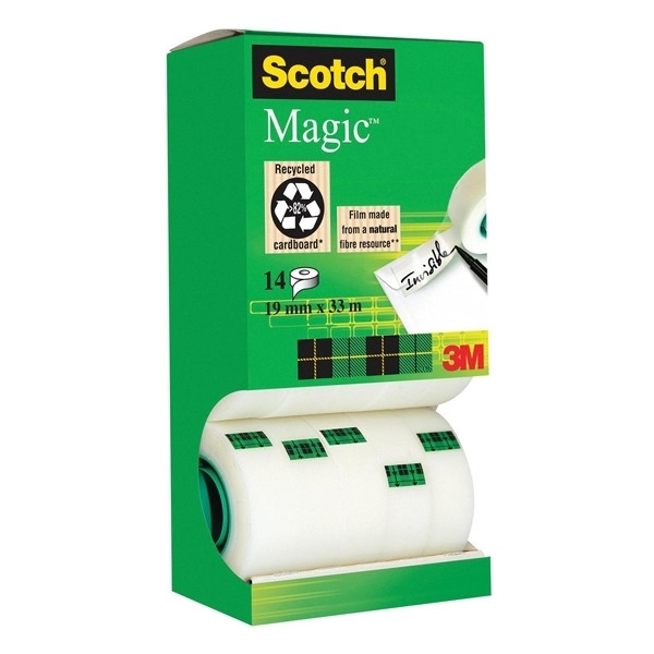 3M Scotch Magic ruban adhésif 19 mm x 33 m (14 rouleaux) 81933VP 201491 - 1