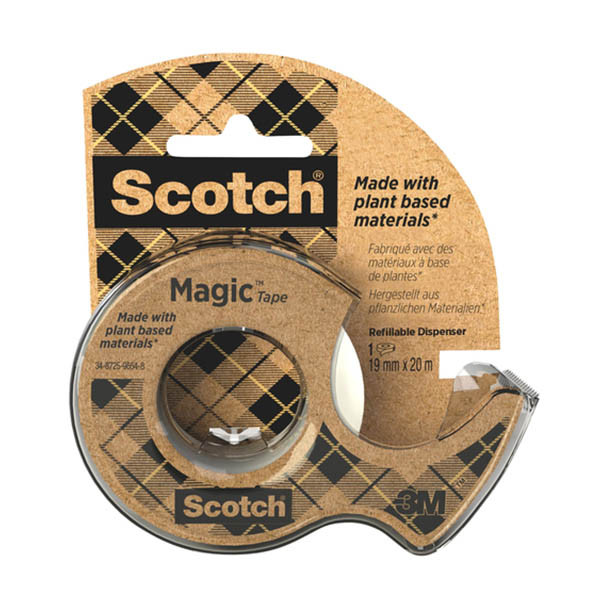 3M Scotch Magic ruban adhésif recyclé 19 mm x 20 m + dévidoir 201110 - 1