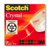 3M Scotch ruban adhésif Crystal Clear 19 mm x 33 m