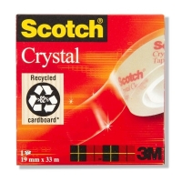 3M Scotch ruban adhésif Crystal Clear 19 mm x 33 m 6001933 201262
