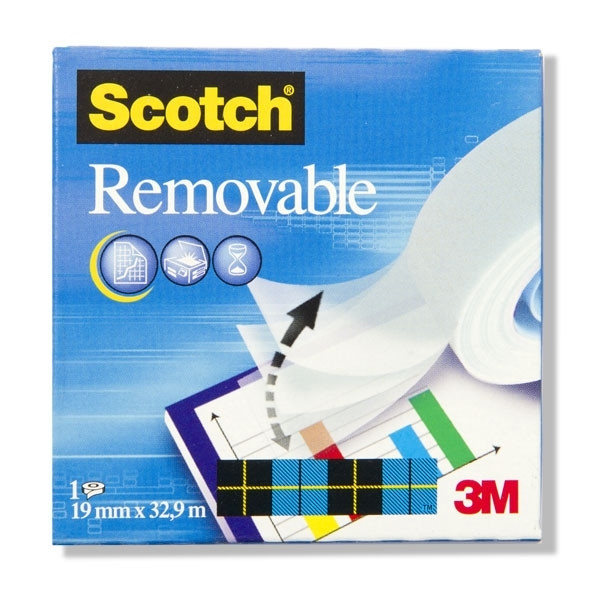 3M Scotch ruban adhésif amovible 19 mm x 33 m 8111933 201260 - 1