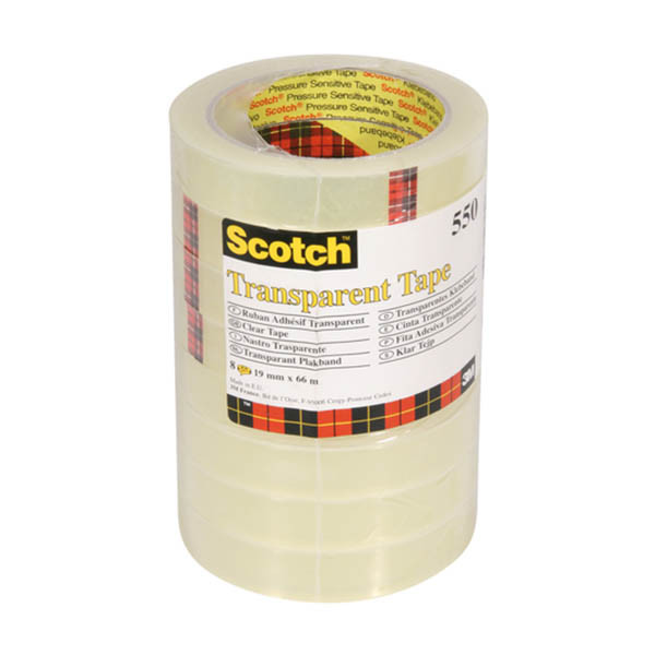 3M Scotch ruban adhésif transparent 19 mm x 66 m (8 rouleaux) 201454 - 1