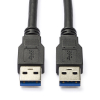 ACT câble USB-A vers USB-A 3.0 100% cuivre (1 mètre) - noir K070601027 - 1