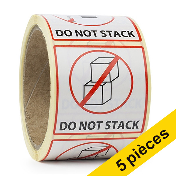 Aanbieding: 5x 123inkt huismerk waarschuwingsetiketten Do not stack (200 etiketten) 035229 - 1