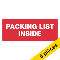 Aanbieding: 5x 123inkt waarschuwingsetiketten Packing list inside (300 etiketten)