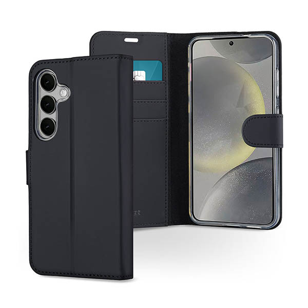 Accezz Wallet Softcase Bookcase Samsung Galaxy S25 - noir 137780 - 1