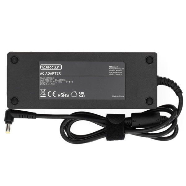 Acer adaptateur (19V, 7,1A, 135W, marque 123accu) ADR00240 - 2
