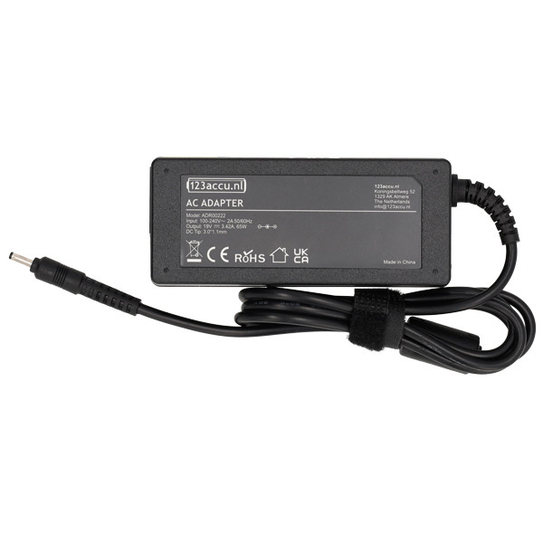 Acer adaptateur 3,0 x 1,0 mm (19 V, 3,42 A, 65 W, marque 123accu) ADR00222 - 2