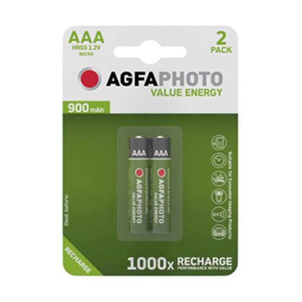 Agfaphoto Micro AAA pile rechargeable 2 pièces 131-802824 290022 - 1
