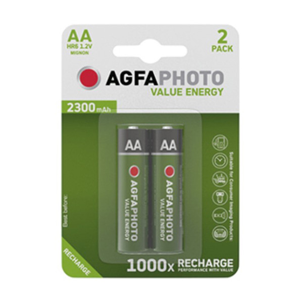 Agfaphoto Mignon AA pile rechargeable 2 pièces 131-802800 290026 - 1