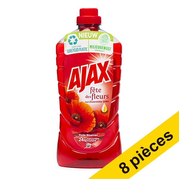 Ajax Offre : 8x Ajax nettoyant universel Fleur Rouge (1000 ml)  SAJ00033 - 1