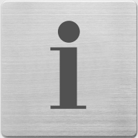Alco pictogramme information en acier inoxydable (9 x 9 cm) AL-450-18 219068