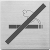 Alco pictogramme interdiction de fumer en acier inoxydable (9 x 9 cm)