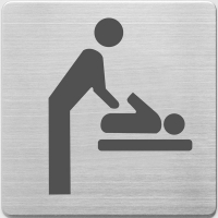 Alco pictogramme table à langer en acier inoxydable (9 x 9 cm) AL-450-7 219065