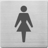 Alco pictogramme toilettes dames en acier inoxydable (9 x 9 cm)