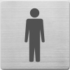Alco pictogramme toilettes hommes en acier inoxydable (9 x 9 cm)