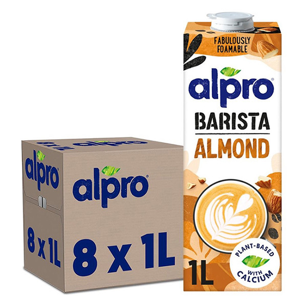 Alpro Barista Amande lait moussant végétal 1l (8 pièces) 422843 - 1