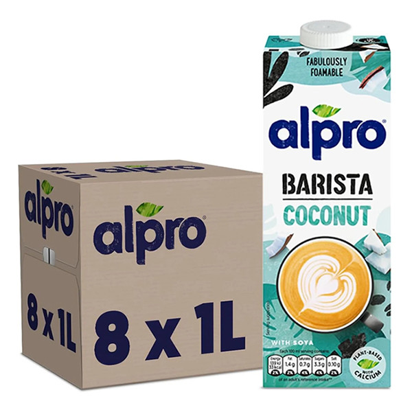 Alpro Barista Coconut lait moussant végétal 1 l (8 pièces) 422846 - 1