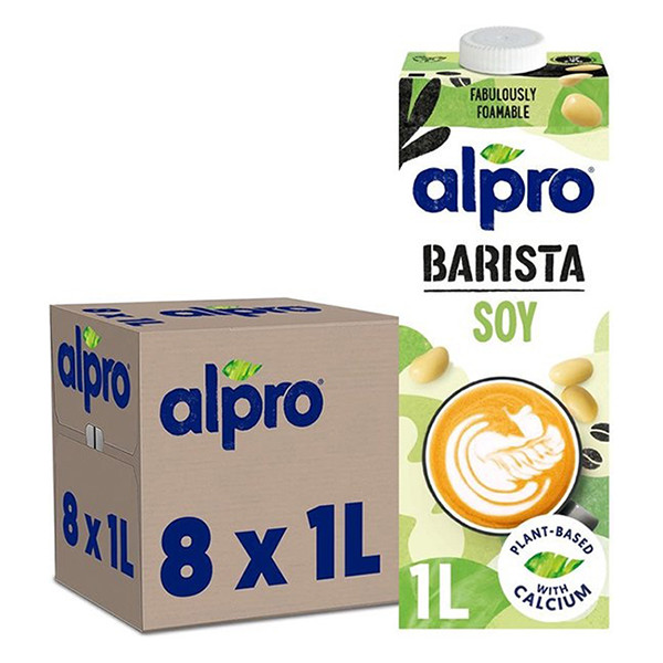 Alpro Barista lait moussant végétal au soja 1l (8 pièces) 422845 - 1