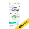 Offre : 4x Always Dailies Cotton Protection protège-slip lare (32 pièces)