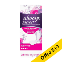 Offre : 4x Always Discreet Normal protège-slips (28 pièces)