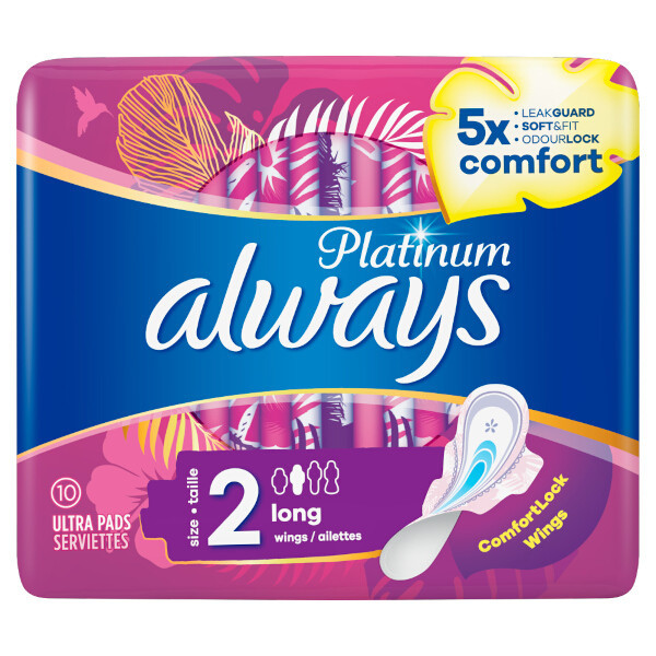 Always Platinum Long serviettes hygiéniques taille 2 (10 pièces) SAL00158 - 1