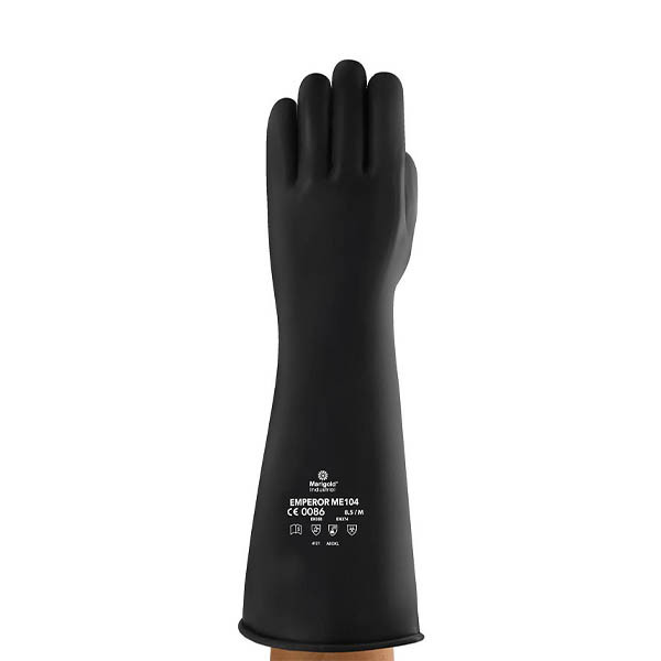 Ansell AlphaTec 87-104 gant en caoutchouc naturel taille 10,5/XL (1 paire) - noir 18615410 SSA07015 - 1
