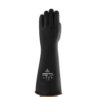 Ansell AlphaTec 87-104 gant en caoutchouc naturel taille 10,5/XL (1 paire) - noir 18615410 SSA07015
