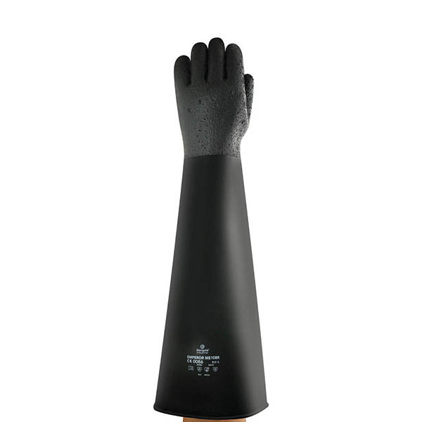 Ansell AlphaTec 87-108 gant en caoutchouc naturel taille 10,5/L (1 paire) - noir 18615810 SSA07017 - 1