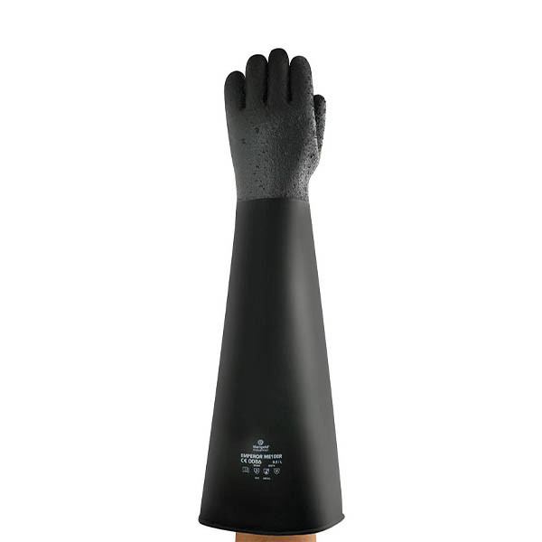 Ansell AlphaTec 87-108 gant en caoutchouc naturel taille 9,5/L (1 paire) - noir 18615809 SSA07016 - 1