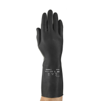 Ansell AlphaTec 87-118 gants en caoutchouc naturel taille 6,5/S (12 paires) - noir 18607007 SSA07002