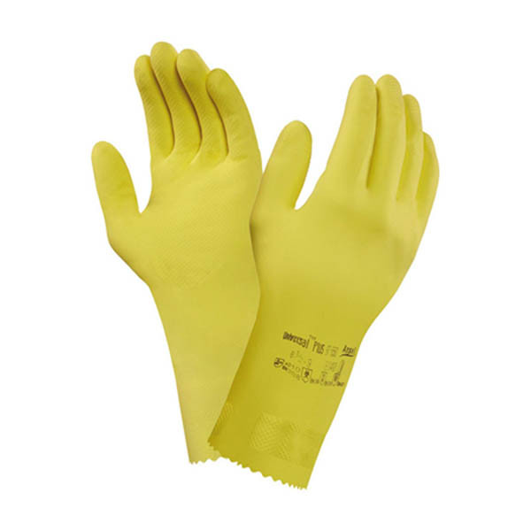 Ansell AlphaTec 87-650 gant en caoutchouc naturel taille L/XL (12 paires) - jaune 19086310 SSA07118 - 1