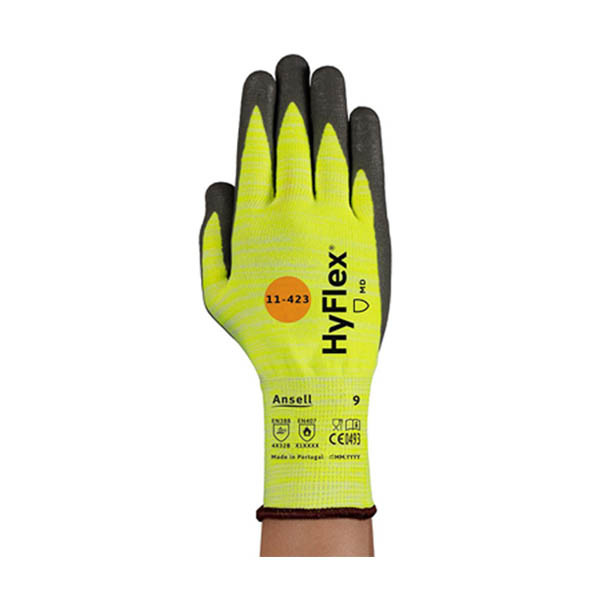 Ansell Hyflex 11-423 gant de montage anti-chaleur taille 10/XL (12 paires) - gris/jaune 19014510 SSA07047 - 1