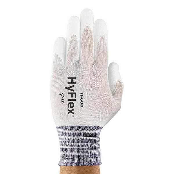Ansell Hyflex 11-600 gant de travail résistant au froid taille 8/M (12 paires) - blanc 19012008 SSA07033 - 1