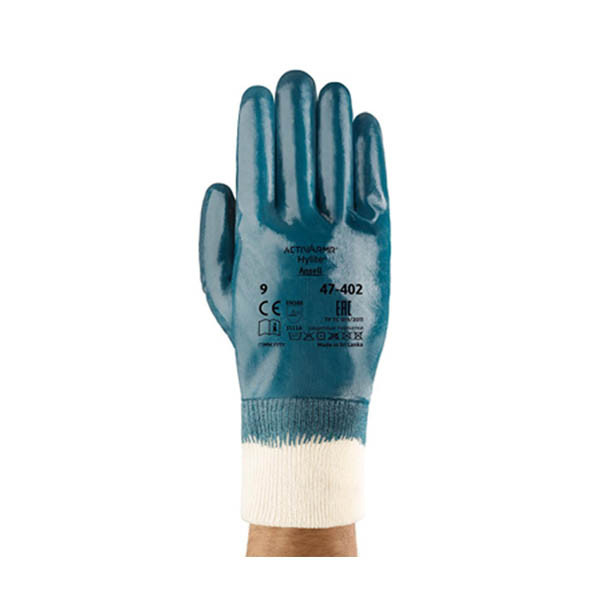 Ansell Hylite 47-402 gant de travail nitrile taille 9/L (12 paires) - bleu/blanc 19047210 SSA07100 - 1