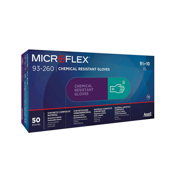 Ansell Microflex 93-260 gant nitrile non poudré taille 8½-9/L (50 pièces) - vert 19094609 SSA07139 - 1