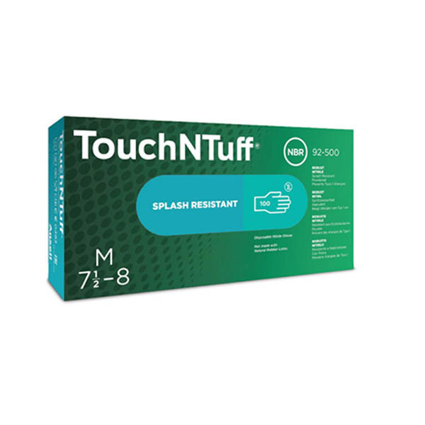 Ansell Touch N Tuff 92-500 gants en nitrile poudrés taille 8½-9/L (100 pièces) - vert 19092509 SSA07123 - 1
