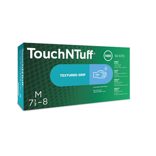 Ansell Touch N Tuff 92-670 gant nitrile non poudré taille 8½-9/L (100 pièces) - bleu clair 19092709 SSA07130 - 1