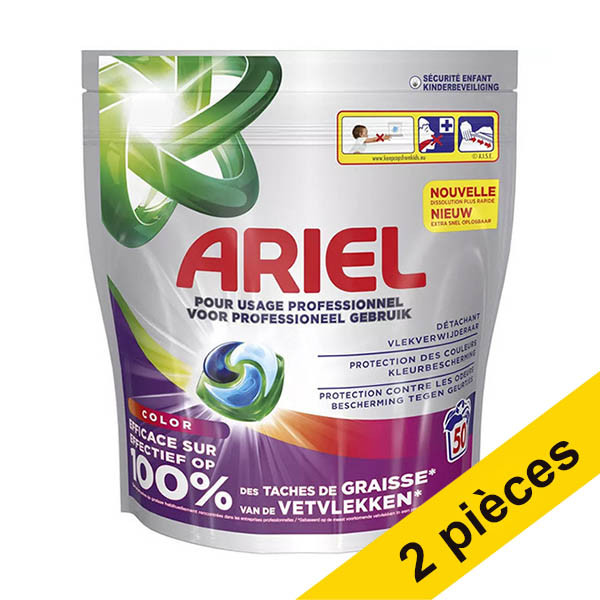 Offre : 2x Ariel Professional Pods Color lessive (50 pièces) SAR05521 - 1
