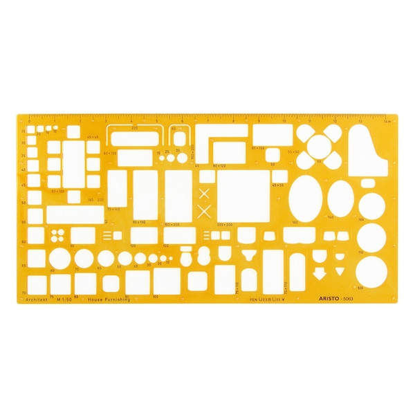 Aristo gabarit pour mobilier d'architecte échelle 1:50 AR-5063 206847 - 1