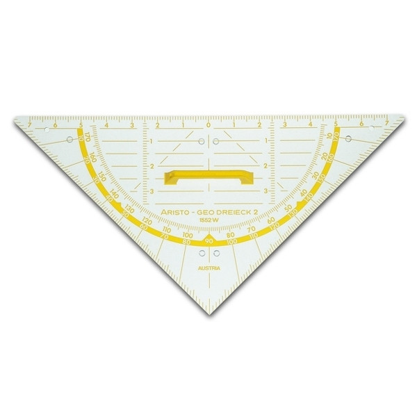 Lot De 8 équerres Géométriques Flexibles 16 Cm Avec Poignée - Transparentes - Pour école, Dessin Technique, Bureautique - Plastique Durable