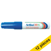 Artline Offre : 12x Artline 30 marqueur permanent (2 - 5 mm biseautée) - bleu  238911