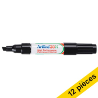 Artline Offre : 12x Artline 30 marqueur permanent (2 - 5 mm biseautée) - noir  238909