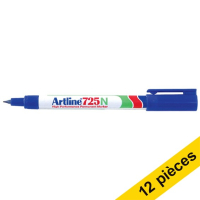 Offre : 12x Artline 725 marqueur permanent (0,4 mm ogive) - bleu