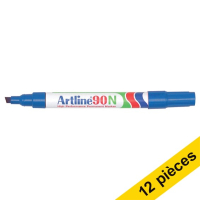 Artline Offre : 12x Artline 90 marqueur permanent (2 - 5 mm biseautée) - bleu  360637