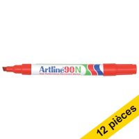 Artline Offre : 12x Artline 90 marqueur permanent (2 - 5 mm biseautée) - rouge  360635